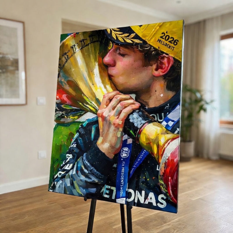 Kimi Antonelli First Victory Canvas – Formula 1 Wall Art