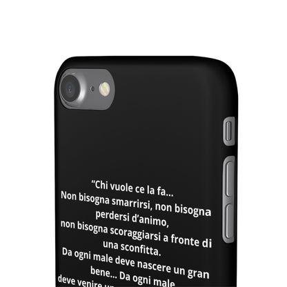 Cover Snap iPhone Silvio Motivazione - ChicGallery