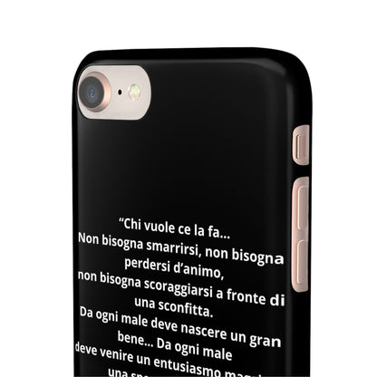 Cover Snap iPhone Silvio Motivazione - ChicGallery