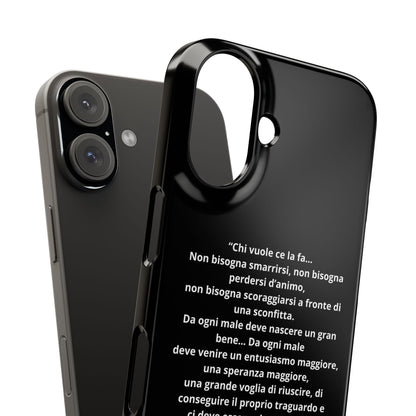 Cover Snap iPhone Silvio Motivazione - ChicGallery