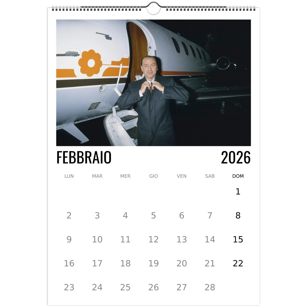 Calendario 2026 Silvio Berlusconi – mese di Febbraio