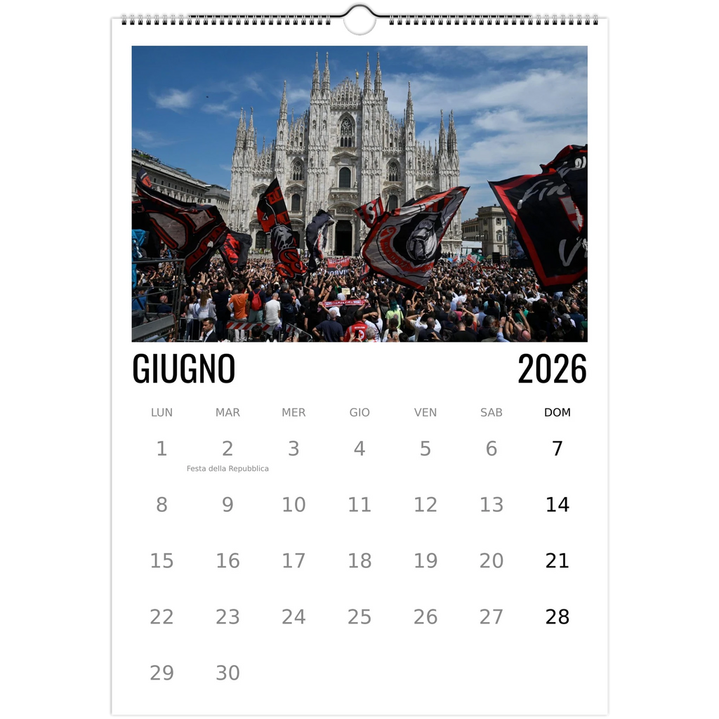 Calendario 2026 Silvio Berlusconi – mese di Giugno