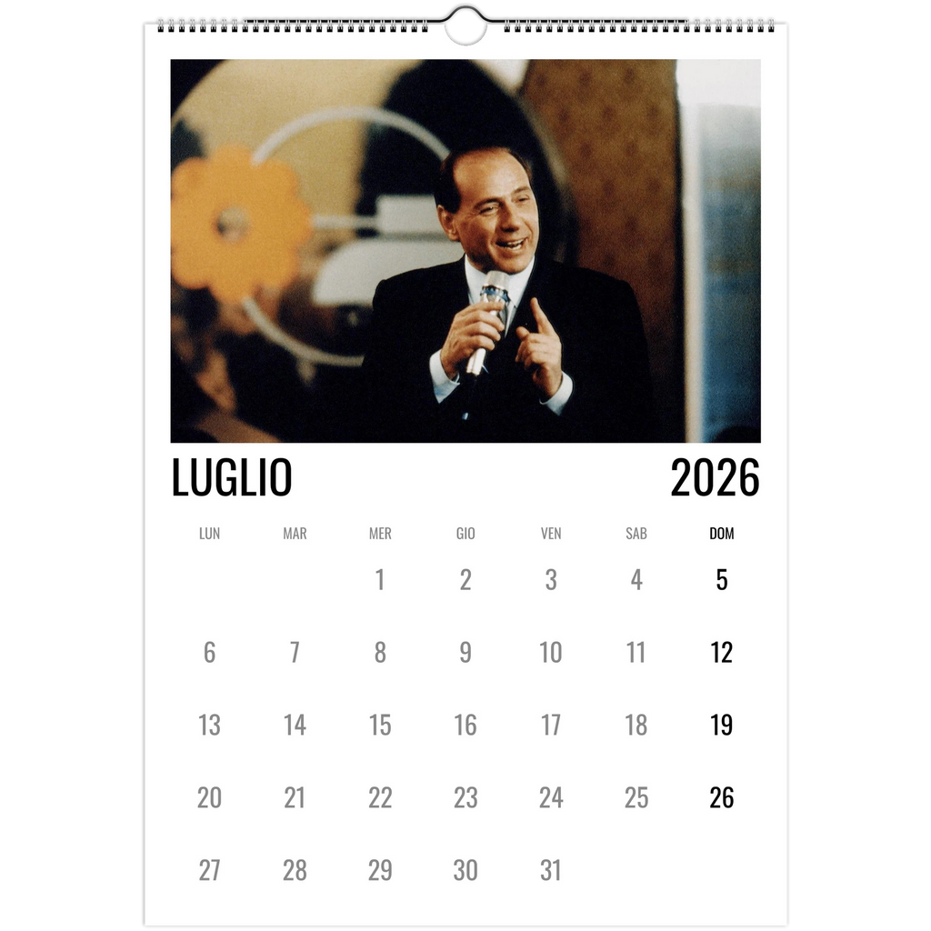 Calendario 2026 Silvio Berlusconi – mese di Luglio
