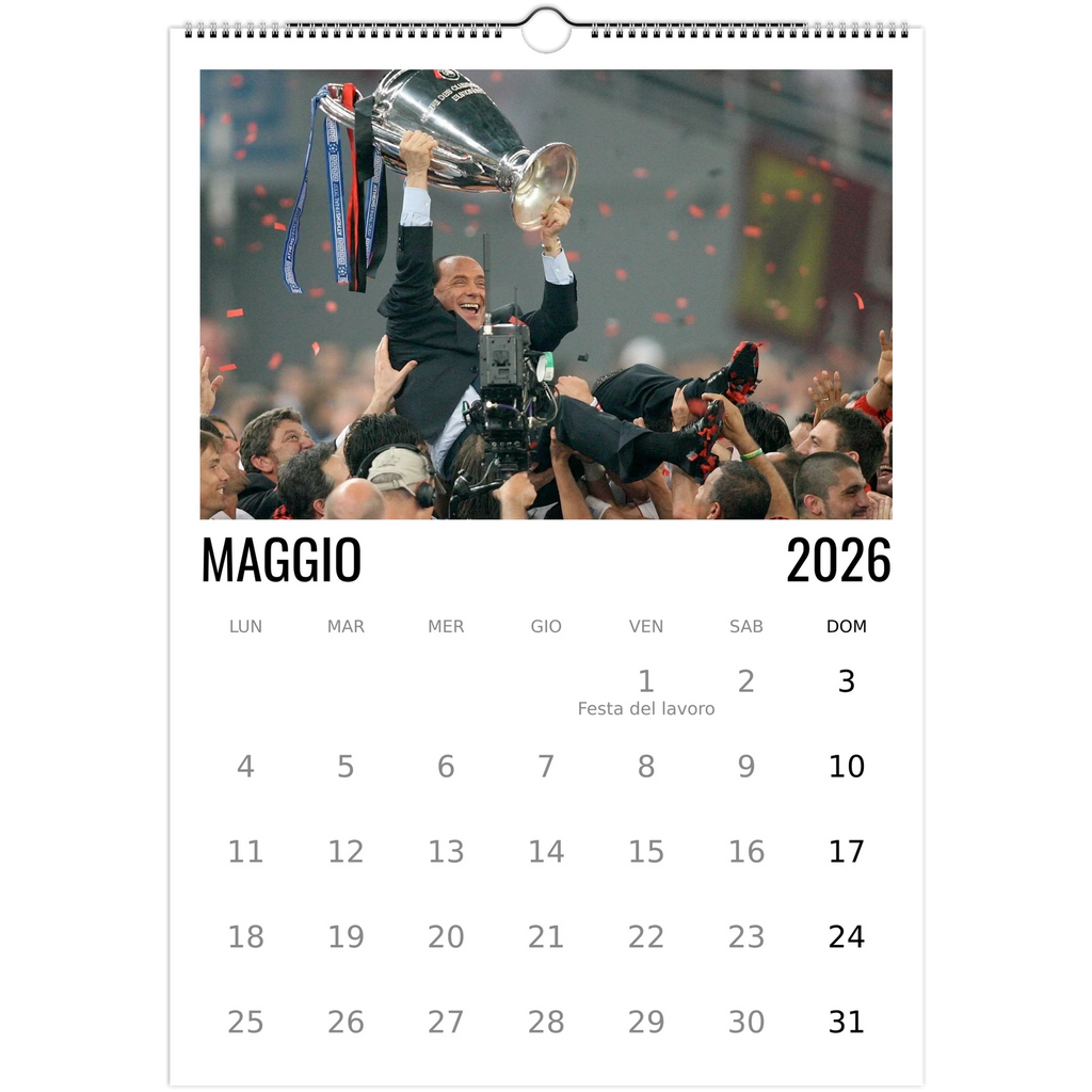 Calendario 2026 Silvio Berlusconi – mese di Maggio