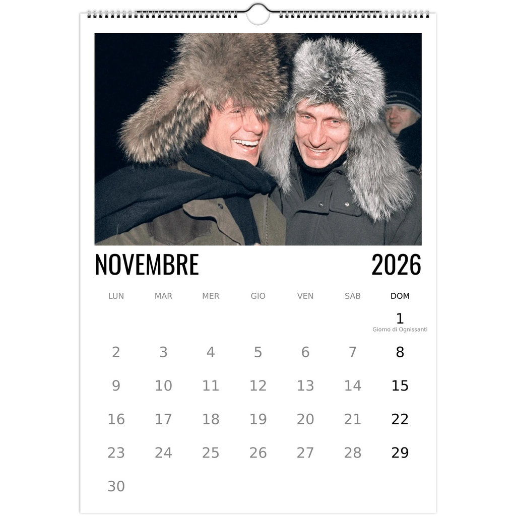 Calendario 2026 Silvio Berlusconi – mese di Novembre