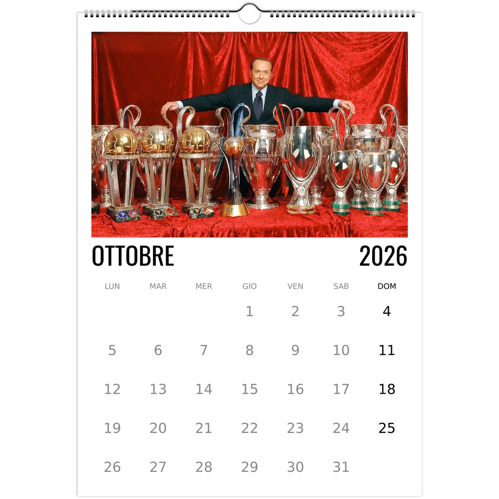 Calendario 2026 Silvio Berlusconi – mese di Ottobre