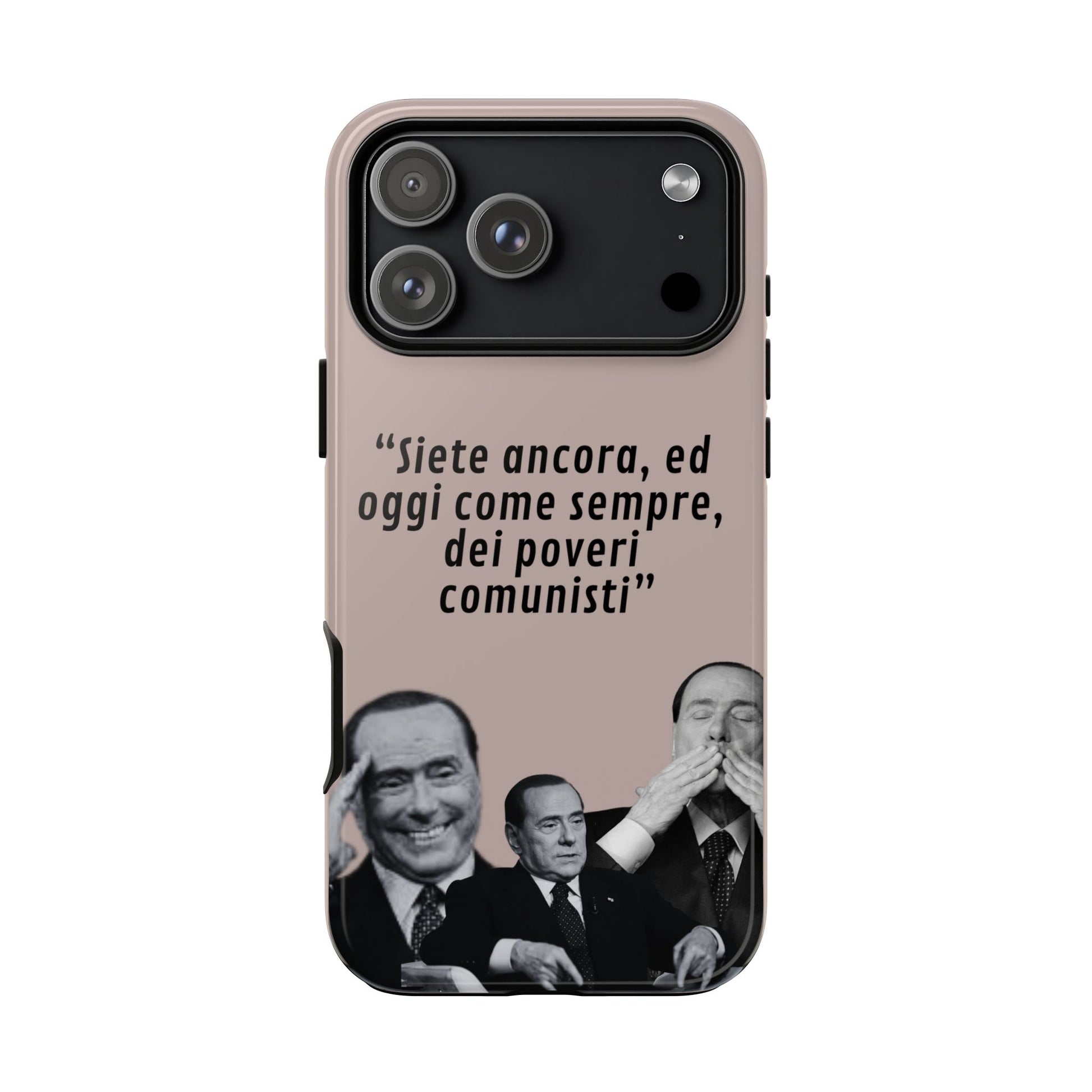 Cover per smartphone con grafica ironica di Silvio Berlusconi, protezione anti-urto per iPhone e Samsung, accessorio cult made in Italy – Chic Gallery.