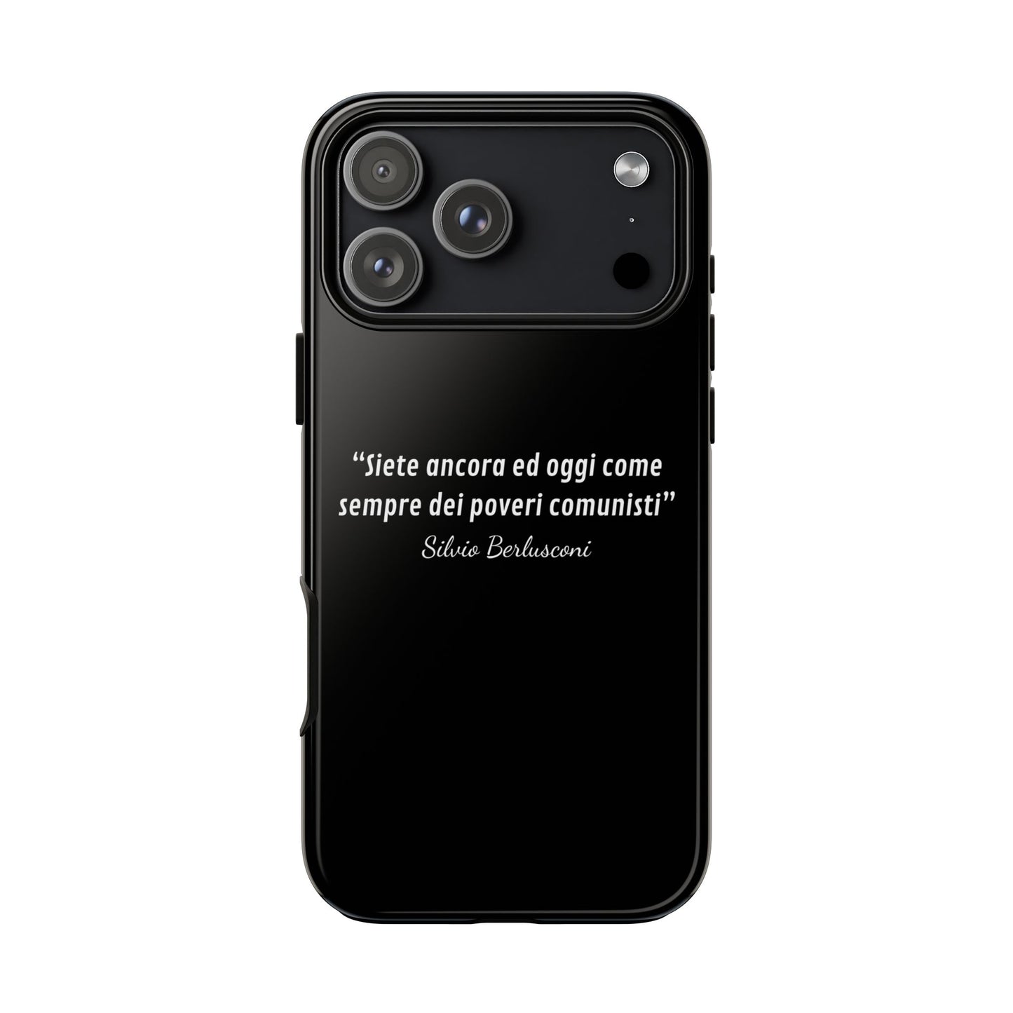 Cover protettiva a doppio strato con grafica iconica di Silvio Berlusconi, guscio in policarbonato e interno in TPU anti-urto per iPhone e Samsung – Chic Gallery