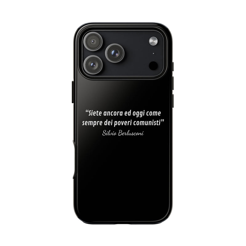 Cover protettiva a doppio strato con grafica iconica di Silvio Berlusconi, guscio in policarbonato e interno in TPU anti-urto per iPhone e Samsung – Chic Gallery