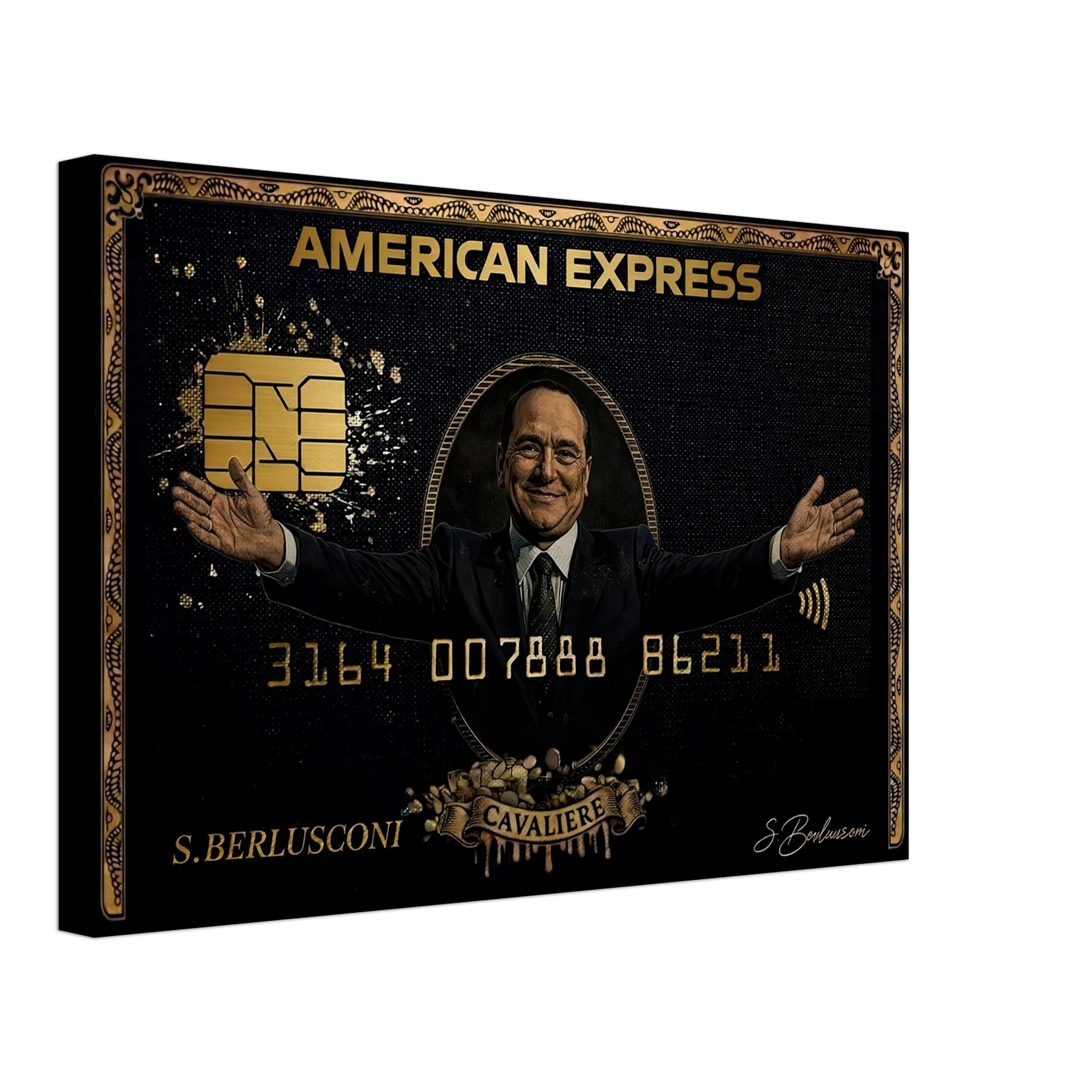 Tela American Express Silvio Berlusconi