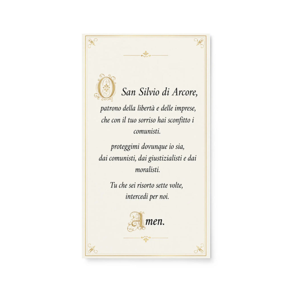 Santino San Silvio di Arcore fronte — biglietto da collezione Berlusconi — ChicGallery