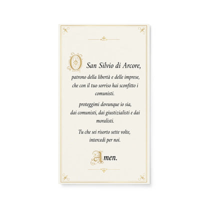 Santino San Silvio di Arcore fronte — biglietto da collezione Berlusconi — ChicGallery