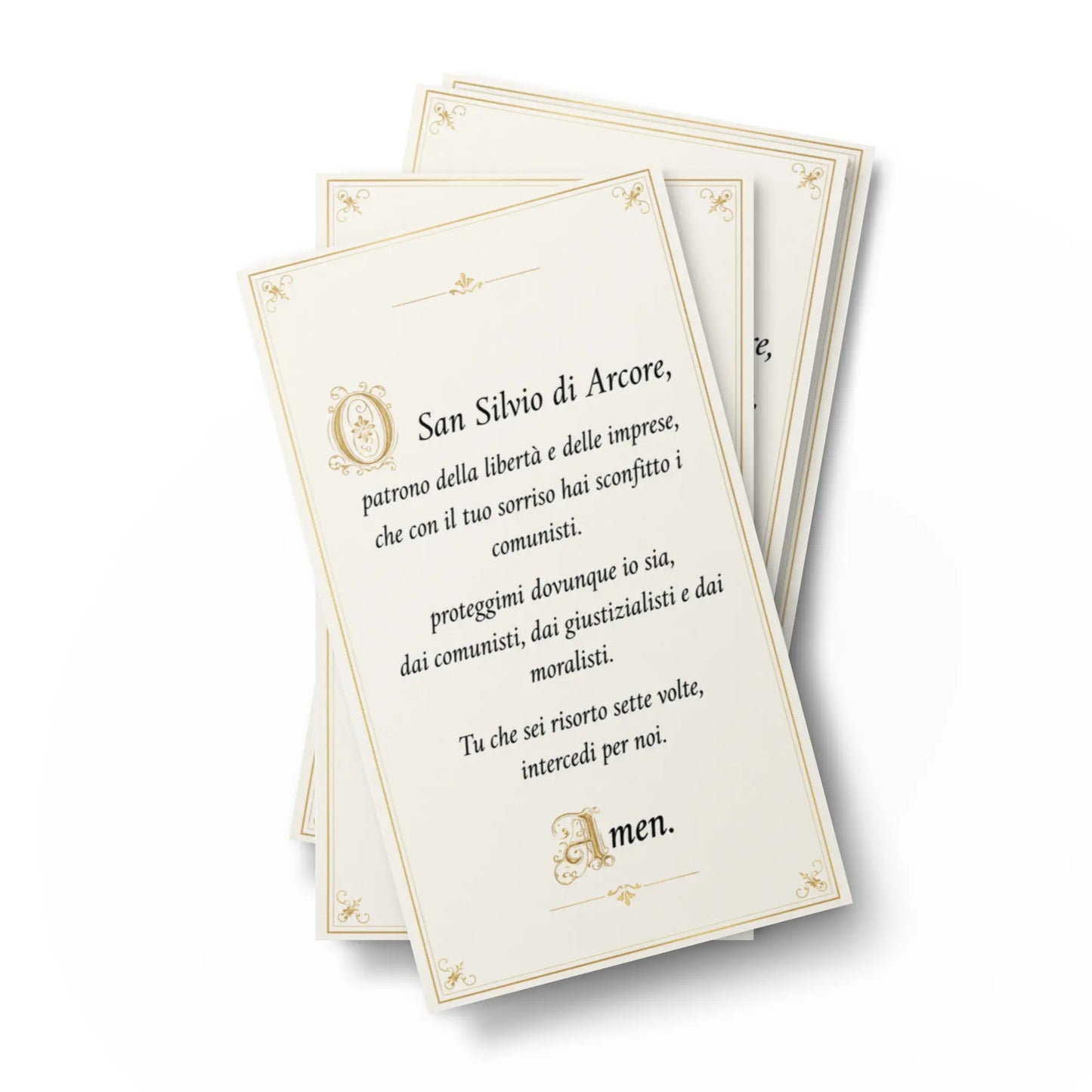 Set 50 santini San Silvio di Arcore retro — regalo ironico italiano premium — ChicGallery