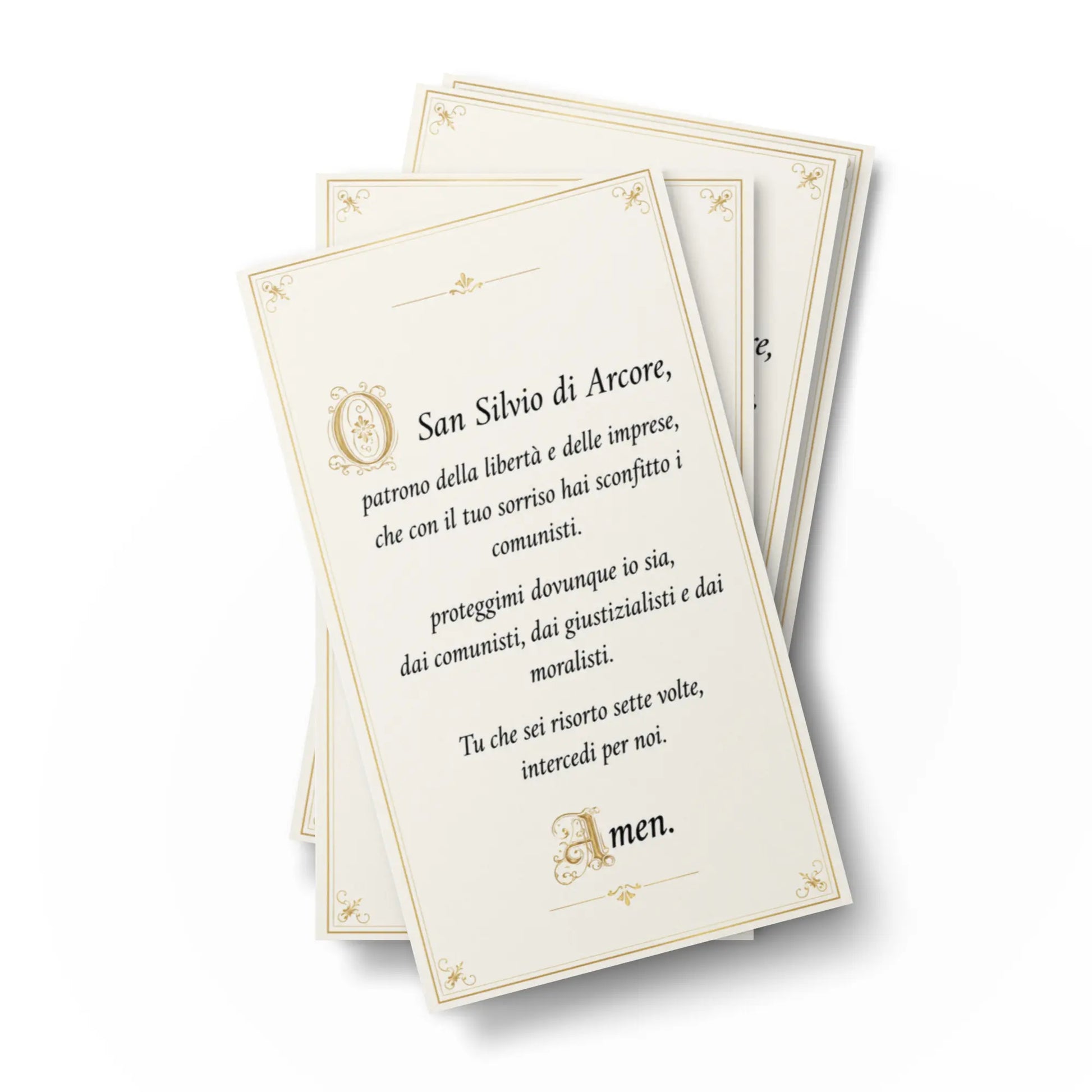 Set 50 santini San Silvio di Arcore retro — regalo ironico italiano premium — ChicGallery